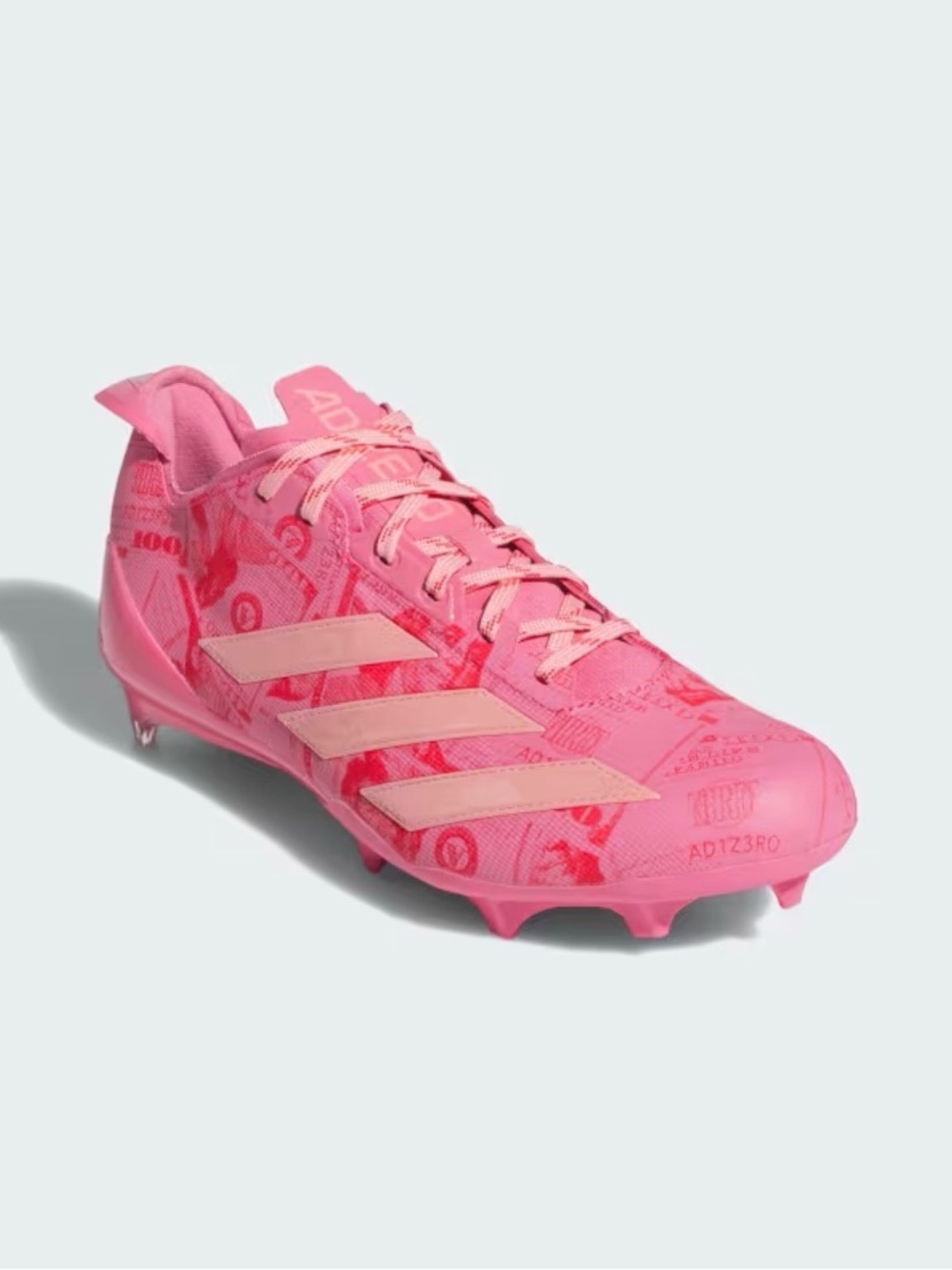 ADIZERO ELECTRIC II CURRENCY FOOTBALL CLEATS |NWOB| Sz M9:W10 | Pink Fusion - Picture 10 of 16